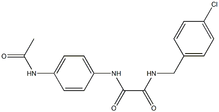 N'-(4-acetamidophenyl)-N-[(4-chlorophenyl)methyl]oxamide Struktur