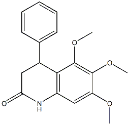 5,6,7-trimethoxy-4-phenyl-3,4-dihydro-1H-quinolin-2-one Struktur