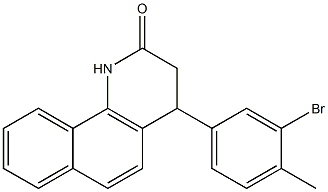 4-(3-bromo-4-methylphenyl)-3,4-dihydro-1H-benzo[h]quinolin-2-one Struktur