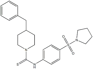 4-benzyl-N-(4-pyrrolidin-1-ylsulfonylphenyl)piperidine-1-carbothioamide Struktur