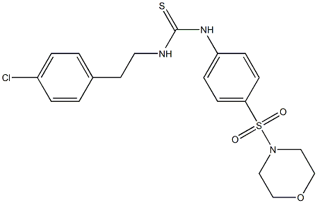 1-[2-(4-chlorophenyl)ethyl]-3-(4-morpholin-4-ylsulfonylphenyl)thiourea Struktur