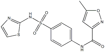 5-methyl-N-[4-(1,3-thiazol-2-ylsulfamoyl)phenyl]-1,2-oxazole-3-carboxamide Struktur