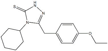 4-cyclohexyl-3-[(4-ethoxyphenyl)methyl]-1H-1,2,4-triazole-5-thione Struktur