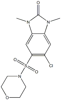 5-chloro-1,3-dimethyl-6-morpholin-4-ylsulfonylbenzimidazol-2-one Struktur