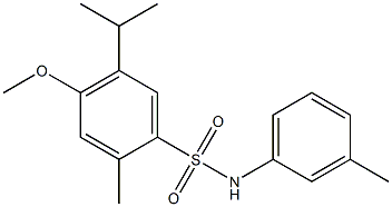 4-methoxy-2-methyl-N-(3-methylphenyl)-5-propan-2-ylbenzenesulfonamide Struktur