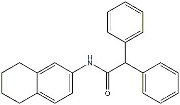 2,2-diphenyl-N-(5,6,7,8-tetrahydronaphthalen-2-yl)acetamide Struktur