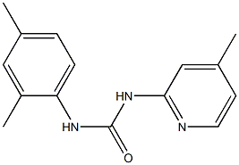 1-(2,4-dimethylphenyl)-3-(4-methylpyridin-2-yl)urea Struktur