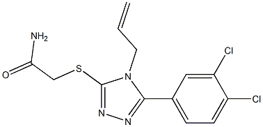 2-[[5-(3,4-dichlorophenyl)-4-prop-2-enyl-1,2,4-triazol-3-yl]sulfanyl]acetamide Struktur