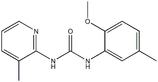 1-(2-methoxy-5-methylphenyl)-3-(3-methylpyridin-2-yl)urea Struktur