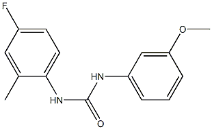 1-(4-fluoro-2-methylphenyl)-3-(3-methoxyphenyl)urea Struktur