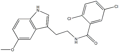 2,5-dichloro-N-[2-(5-methoxy-1H-indol-3-yl)ethyl]benzamide Struktur