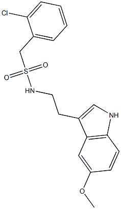 1-(2-chlorophenyl)-N-[2-(5-methoxy-1H-indol-3-yl)ethyl]methanesulfonamide Struktur