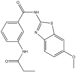 N-(6-methoxy-1,3-benzothiazol-2-yl)-3-(propanoylamino)benzamide Struktur