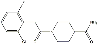 1-[2-(2-chloro-6-fluorophenyl)acetyl]piperidine-4-carboxamide Struktur