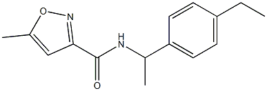 N-[1-(4-ethylphenyl)ethyl]-5-methyl-1,2-oxazole-3-carboxamide Struktur