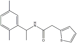 N-[1-(2,5-dimethylphenyl)ethyl]-2-thiophen-2-ylacetamide Struktur