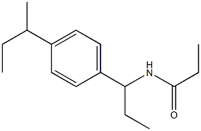 N-[1-(4-butan-2-ylphenyl)propyl]propanamide Struktur