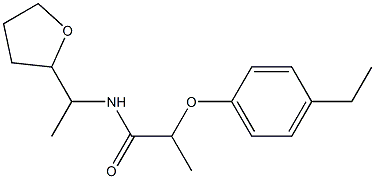 2-(4-ethylphenoxy)-N-[1-(oxolan-2-yl)ethyl]propanamide Struktur