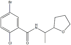 5-bromo-2-chloro-N-[1-(oxolan-2-yl)ethyl]benzamide Struktur