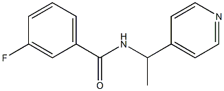 3-fluoro-N-(1-pyridin-4-ylethyl)benzamide Struktur