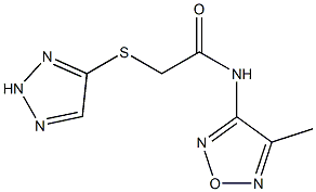 N-(4-methyl-1,2,5-oxadiazol-3-yl)-2-(2H-triazol-4-ylsulfanyl)acetamide Struktur