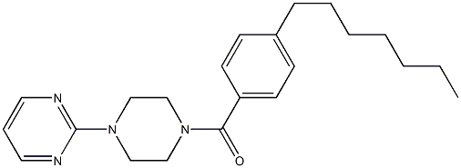 (4-heptylphenyl)-(4-pyrimidin-2-ylpiperazin-1-yl)methanone Struktur