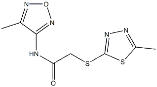 N-(4-methyl-1,2,5-oxadiazol-3-yl)-2-[(5-methyl-1,3,4-thiadiazol-2-yl)sulfanyl]acetamide Struktur