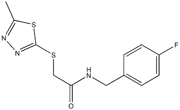 N-[(4-fluorophenyl)methyl]-2-[(5-methyl-1,3,4-thiadiazol-2-yl)sulfanyl]acetamide Struktur