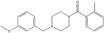 [4-[(3-methoxyphenyl)methyl]piperazin-1-yl]-(2-methylphenyl)methanone Struktur