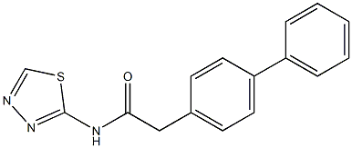 2-(4-phenylphenyl)-N-(1,3,4-thiadiazol-2-yl)acetamide Struktur