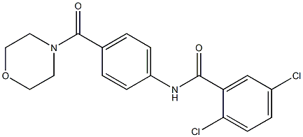 2,5-dichloro-N-[4-(morpholine-4-carbonyl)phenyl]benzamide Struktur