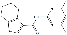 N-(4,6-dimethylpyrimidin-2-yl)-4,5,6,7-tetrahydro-1-benzothiophene-3-carboxamide Struktur