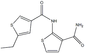 2-[(5-ethylthiophene-3-carbonyl)amino]thiophene-3-carboxamide Struktur