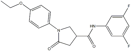 N-(3,5-difluorophenyl)-1-(4-ethoxyphenyl)-5-oxopyrrolidine-3-carboxamide Struktur