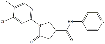 1-(3-chloro-4-methylphenyl)-5-oxo-N-pyridin-4-ylpyrrolidine-3-carboxamide Struktur