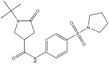 1-tert-butyl-5-oxo-N-(4-pyrrolidin-1-ylsulfonylphenyl)pyrrolidine-3-carboxamide Struktur