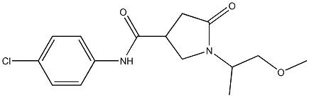 N-(4-chlorophenyl)-1-(1-methoxypropan-2-yl)-5-oxopyrrolidine-3-carboxamide Struktur