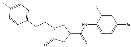 N-(4-bromo-2-methylphenyl)-1-[2-(4-fluorophenyl)ethyl]-5-oxopyrrolidine-3-carboxamide Struktur