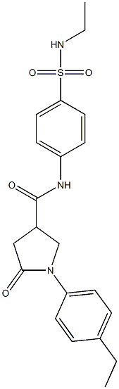 1-(4-ethylphenyl)-N-[4-(ethylsulfamoyl)phenyl]-5-oxopyrrolidine-3-carboxamide Struktur