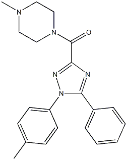 [1-(4-methylphenyl)-5-phenyl-1,2,4-triazol-3-yl]-(4-methylpiperazin-1-yl)methanone Struktur