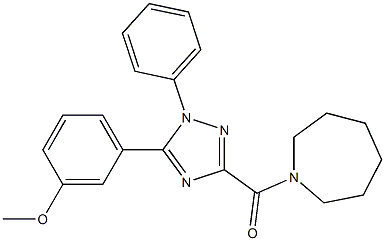 azepan-1-yl-[5-(3-methoxyphenyl)-1-phenyl-1,2,4-triazol-3-yl]methanone Struktur