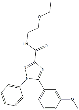 N-(2-ethoxyethyl)-5-(3-methoxyphenyl)-1-phenyl-1,2,4-triazole-3-carboxamide Struktur