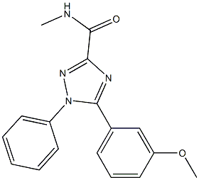 5-(3-methoxyphenyl)-N-methyl-1-phenyl-1,2,4-triazole-3-carboxamide Struktur