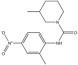 3-methyl-N-(2-methyl-4-nitrophenyl)piperidine-1-carboxamide Struktur