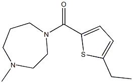 (5-ethylthiophen-2-yl)-(4-methyl-1,4-diazepan-1-yl)methanone Struktur