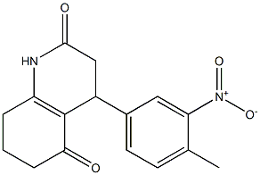 4-(4-methyl-3-nitrophenyl)-1,3,4,6,7,8-hexahydroquinoline-2,5-dione Struktur