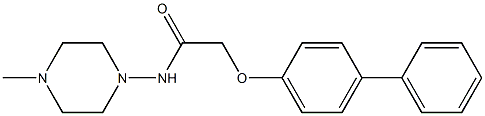 N-(4-methylpiperazin-1-yl)-2-(4-phenylphenoxy)acetamide Struktur