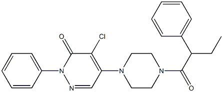 4-chloro-2-phenyl-5-[4-(2-phenylbutanoyl)piperazin-1-yl]pyridazin-3-one Struktur