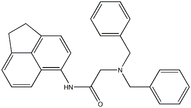 2-(dibenzylamino)-N-(1,2-dihydroacenaphthylen-5-yl)acetamide Struktur