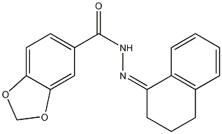 N-[(Z)-3,4-dihydro-2H-naphthalen-1-ylideneamino]-1,3-benzodioxole-5-carboxamide Struktur